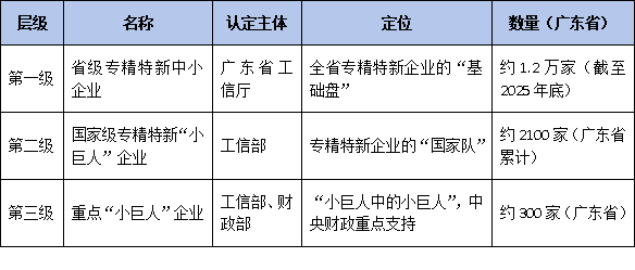 从“小巨人”到重点“小巨人”：2026年广东梯度培育体系全解读，三批支持政策有何不同？
